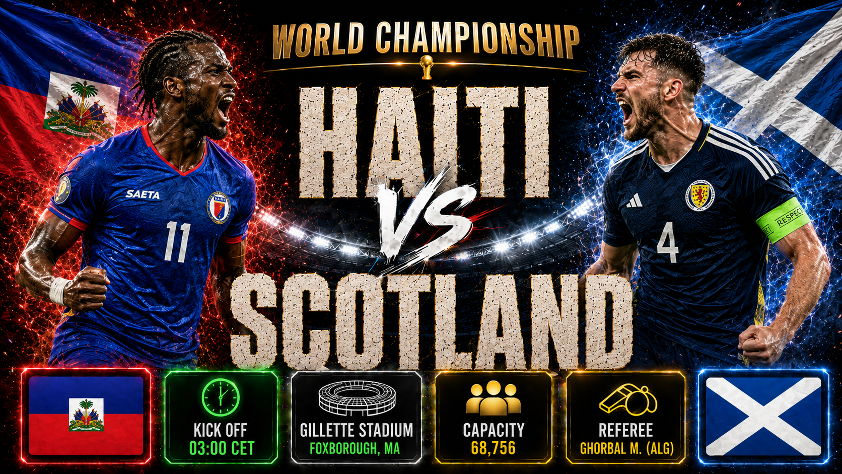 Haiti - Schottland : Lang ersehntes Comeback auf der Weltbühne verspricht in Boston einen packenden Krimi um die Hoffnung