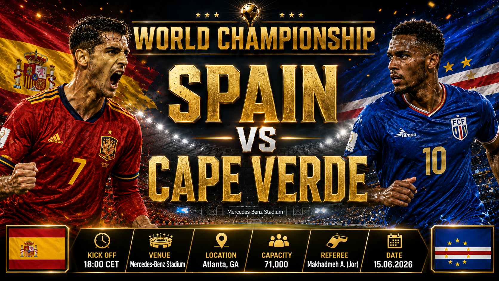 Spanien - Kap Verde : Europameister startet WM-Kampagne gegen Debütanten